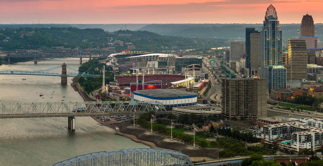 Aerial view of Cincinnati, OH Amy Franko Cincinnati, Ohio sales training