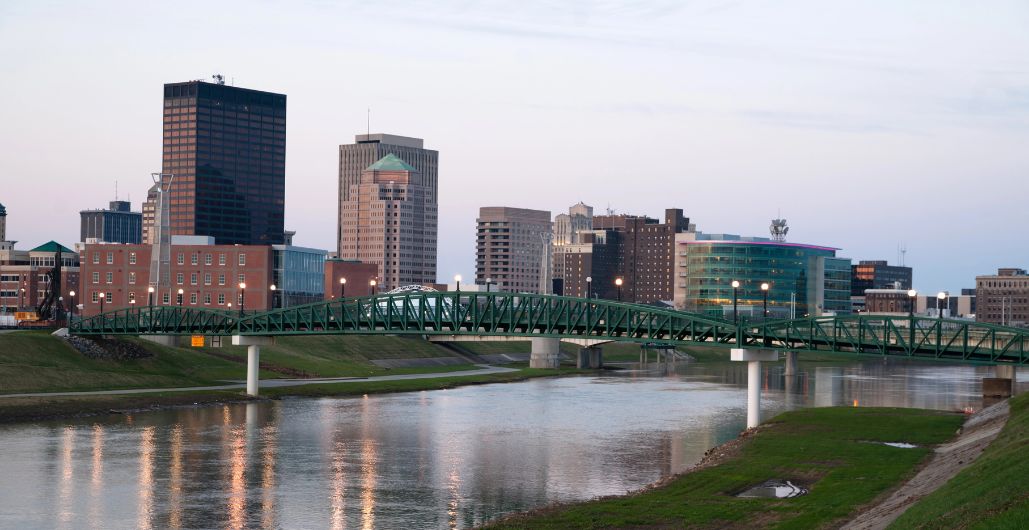 Aerial view of Dayton, OH Amy Franko Dayton, Ohio sales training